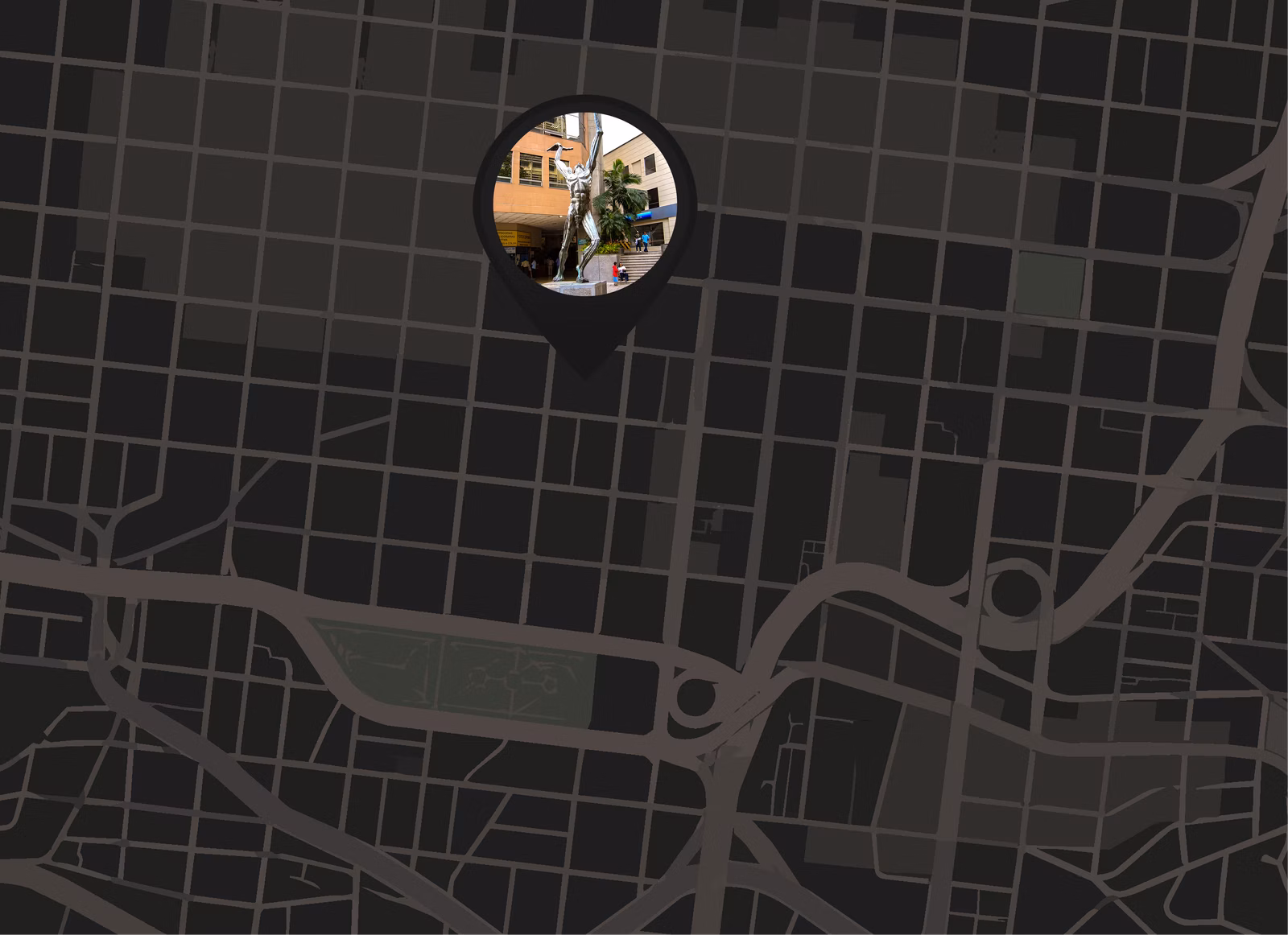 Mapa ilustrado de ubicación de En busca de la luz
