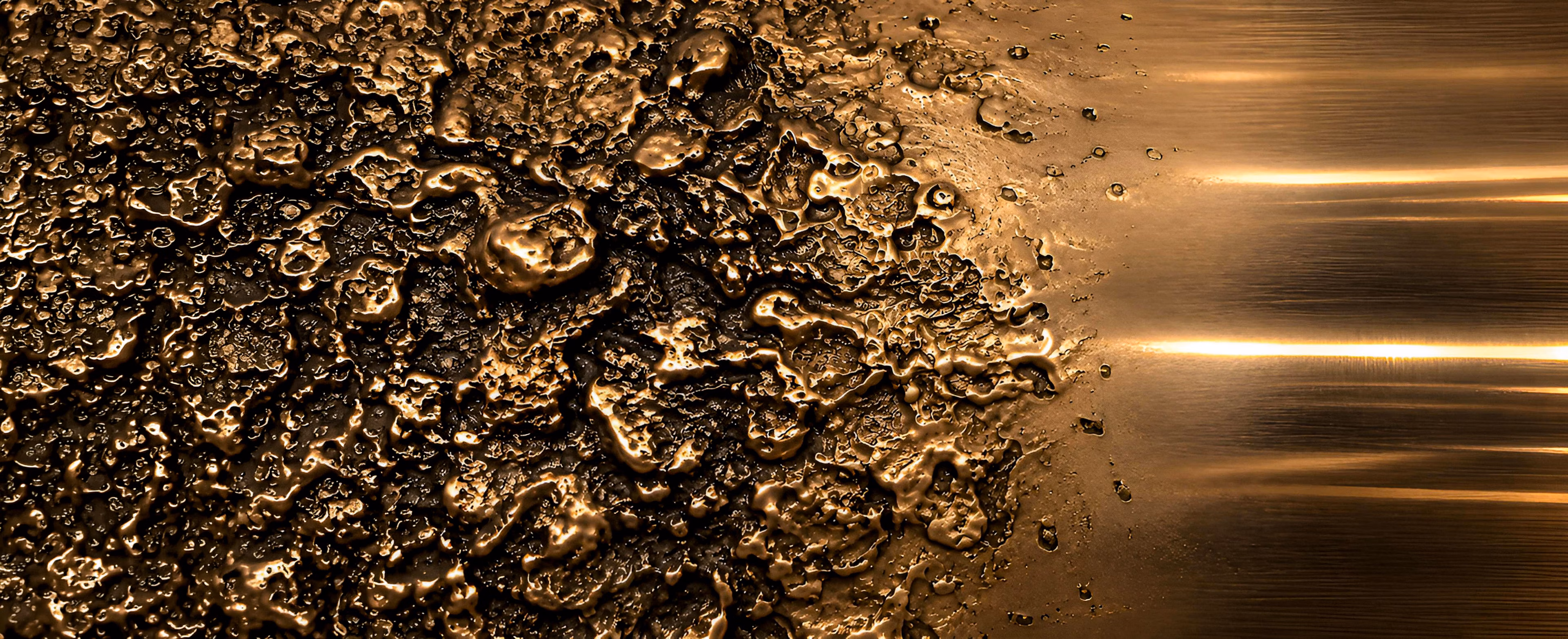 Molten and polished bronze texture at LC Taller