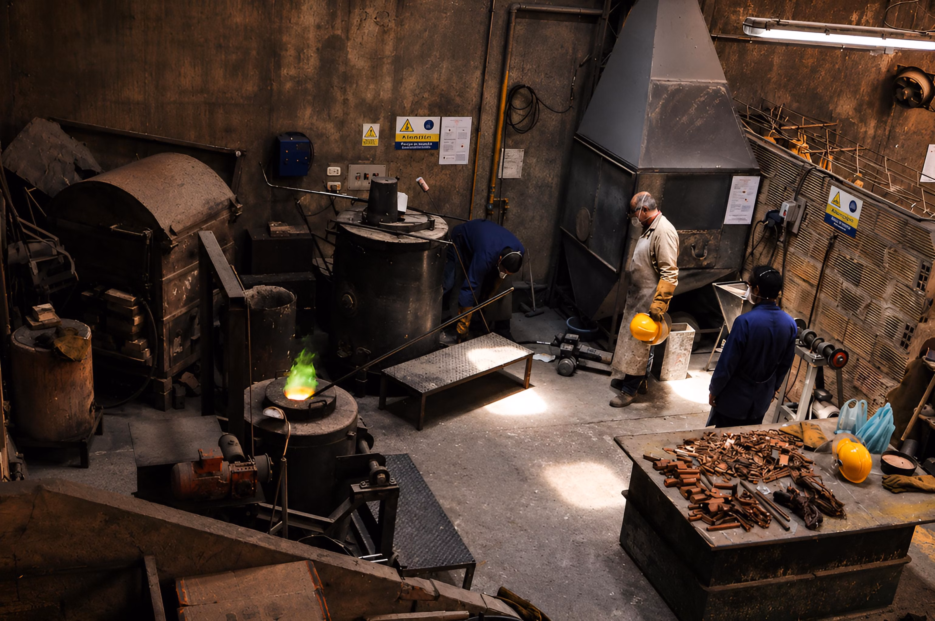 Pieces and tools in LC Taller’s production space