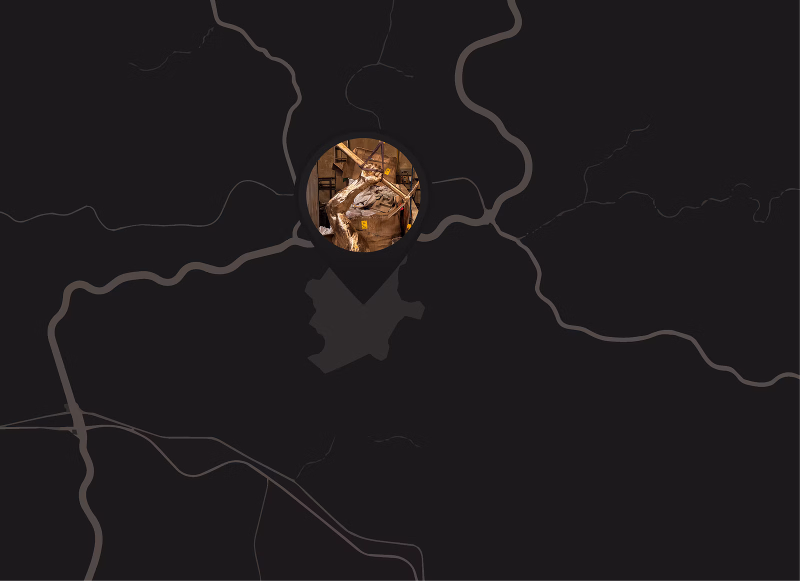 Mapa ilustrado de ubicación de Mano minera de Yalí
